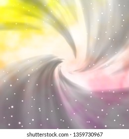 Light Orange vector template with neon stars. Colorful illustration in abstract style with gradient stars. Best design for your ad, poster, banner.