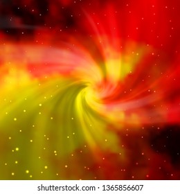 Light Orange vector template with neon stars. Colorful illustration with abstract gradient stars. Pattern for wrapping gifts.