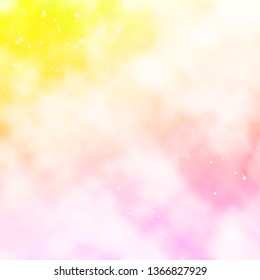 Light Orange vector template with neon stars. Shining colorful illustration with small and big stars. Pattern for websites, landing pages.