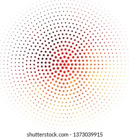 Light Orange vector template with neon stars. Colorful illustration with abstract gradient stars. Best design for your ad, poster, banner.