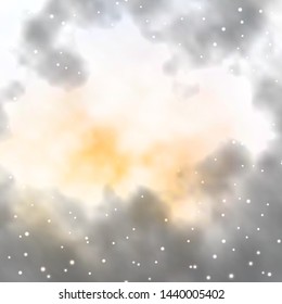 Light Orange vector template with neon stars. Colorful illustration with abstract gradient stars. Theme for cell phones.