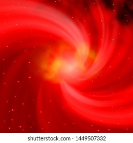 Light Orange vector template with neon stars. Shining colorful illustration with small and big stars. Theme for cell phones.
