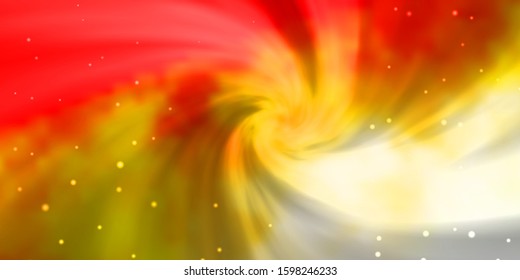 Light Orange vector template with neon stars. Shining colorful illustration with small and big stars. Pattern for wrapping gifts.