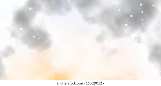 Light Orange vector template with neon stars. Colorful illustration with abstract gradient stars. Theme for cell phones.