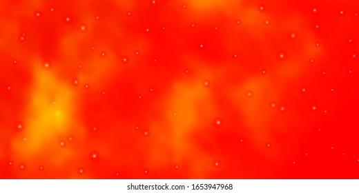 Light Orange vector template with neon stars. Modern geometric abstract illustration with stars. Design for your business promotion.
