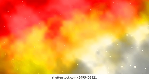 Plantilla de Vector naranja claro con estrellas de neón. Ilustración decorativa con estrellas en Plantilla abstracta. Patrón para Sitios web, páginas de aterrizaje.