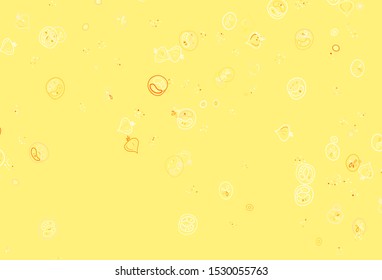 Light Orange vector template with organic meal. Decorative illustration with food on abstract template. Template for meal cooking in kitchen.