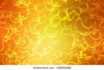 Light Orange vector template with organic peppers. peppers on blurred abstract background with colorful gradient. Template for meal cooking in kitchen.