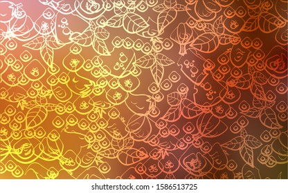 Light Orange vector template with organic meal. Decorative shining illustration with food on abstract template. Design for ad, poster, banner of cafes or restaurants.