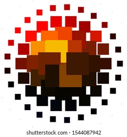 Light Orange vector template in rectangles. Abstract gradient illustration with rectangles. Pattern for commercials, ads.