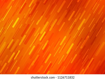 Light Orange vector template with repeated sticks. Glitter abstract illustration with colored sticks. The pattern can be used for websites.