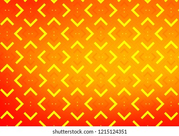 Light Orange vector template with repeated sticks. Glitter abstract illustration with colored sticks. Smart design for your business advert.