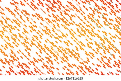 Light Orange vector template with repeated sticks. Glitter abstract illustration with colored sticks. Best design for your ad, poster, banner.