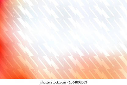 Light Orange vector template with repeated sticks. Colorful shining illustration with lines on abstract template. Pattern for ad, booklets, leaflets.
