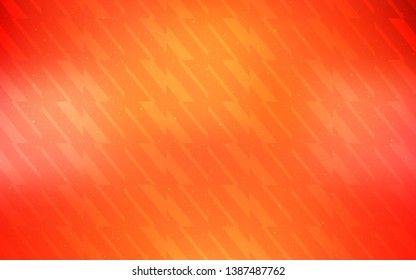 Light Orange vector template with repeated sticks. Shining colored illustration with sharp stripes. Template for your beautiful backgrounds.