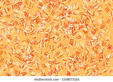Light Orange vector template with repeated sticks, dots. Lines on blurred abstract background with gradient. Smart design for your business advert.