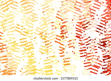 Light Orange vector template with repeated sticks. Colorful shining illustration with lines on abstract template. Smart design for your business advert.