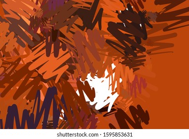 Light Orange vector template with repeated sticks. Blurred decorative design in simple style with lines. Pattern for your busines websites.