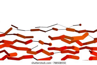 Light Orange vector template with repeated sticks. Capsules on blurred abstract background with gradient. Smart design for your business advert.