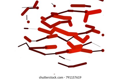 Light Orange vector template with repeated sticks. Shining colored illustration with rounded stripes. The pattern can be used as ads, poster, banner for medicine.