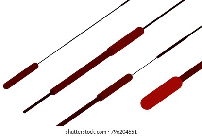 Light Orange vector template with repeated sticks. Shining colored illustration with rounded stripes. The template can be used as a background.