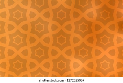 Light Orange vector template with sky stars. Blurred decorative design in simple style with stars. Pattern for new year ad, booklets.