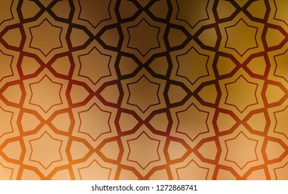 Light Orange vector template with sky stars. Blurred decorative design in simple style with stars. Pattern for wrapping gifts.