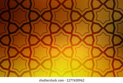 Light Orange vector template with sky stars. Decorative illustration with stars on abstract template. Pattern for wrapping gifts.