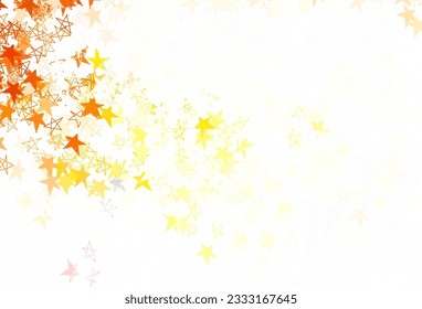 Light Orange vector template with sky stars. Glitter abstract illustration with colored stars. Pattern for astronomy websites.