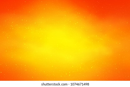 Light Orange vector template with space stars. Blurred decorative design in simple style with galaxy stars. Best design for your ad, poster, banner.