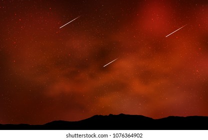 Light Orange vector template with space stars. Modern abstract illustration with Big Dipper stars. Pattern for astronomy websites.