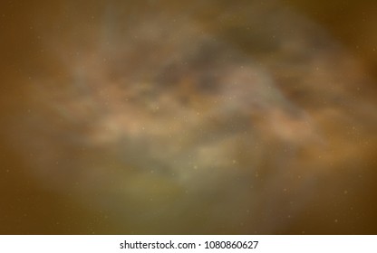 Light Orange vector template with space stars. Space stars on blurred abstract background with gradient. Template for cosmic backgrounds.