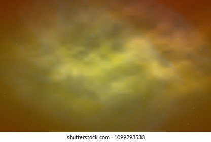 Light Orange vector template with space stars. Shining colored illustration with bright astronomical stars. Pattern for astrology websites.