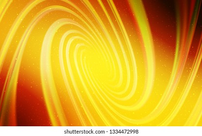 Light Orange vector template with space stars. Glitter abstract illustration with colorful cosmic stars. Smart design for your business advert.