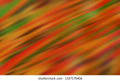 Light Orange vector template with space stars. Glitter abstract illustration with colorful cosmic stars. Smart design for your business advert.