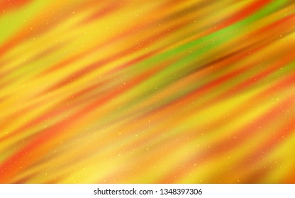 Light Orange vector template with space stars. Shining illustration with sky stars on abstract template. Pattern for astrology websites.