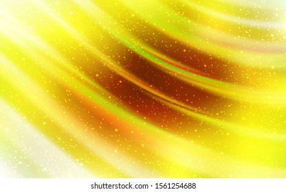 Light Orange vector template with space stars. Space stars on blurred abstract background with gradient. Pattern for astrology websites.