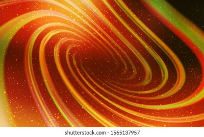 Light Orange vector template with space stars. Space stars on blurred abstract background with gradient. Smart design for your business advert.