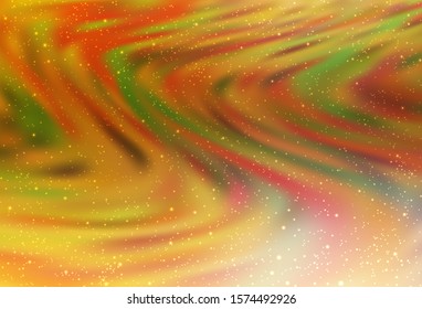 Light Orange vector template with space stars. Modern abstract illustration with Big Dipper stars. Pattern for astrology websites.