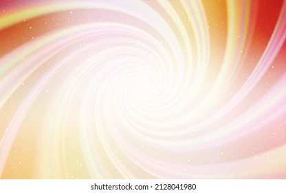 Plantilla vectorial de naranja claro con estrellas espaciales. Decoración borrosa de estilo sencillo con estrellas galaxiales. Patrón para sitios web de astrología.