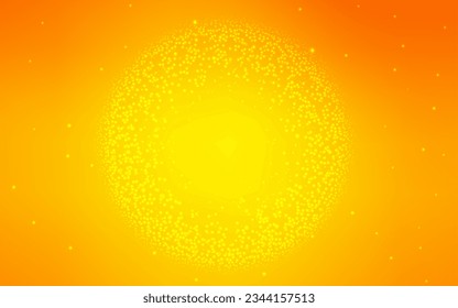 Light Orange vector template with space stars. Modern abstract illustration with Big Dipper stars. Pattern for futuristic ad, booklets.