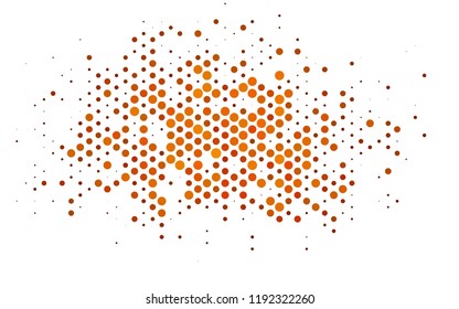 Light Orange vector template with spots. Blurred decorative design in abstract style with bubbles. Pattern for ads, leaflets.