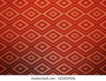 Light Orange vector template with sticks, squares. Colorful illustration with lines, cubes on abstract template. Pattern for ads, posters, banners.