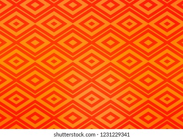 Light Orange vector template with sticks, squares. Glitter abstract illustration with colorful lines, rhombuses. Pattern for websites, landing pages.