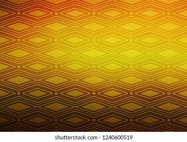 Light Orange vector template with sticks, squares. Glitter abstract illustration with colorful lines, rhombuses. Smart design for your business advert.