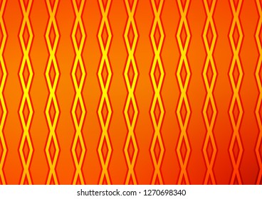 Light Orange vector template with sticks, squares. Colorful illustration with lines, cubes on abstract template. Best design for your ad, poster, banner.