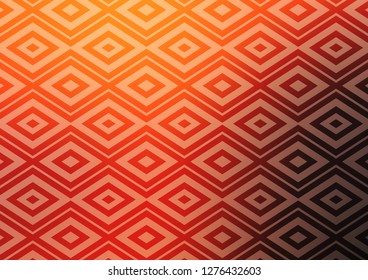Light Orange vector template with sticks, squares. Colorful lines, squares on abstract background with gradient. Backdrop for TV commercials.