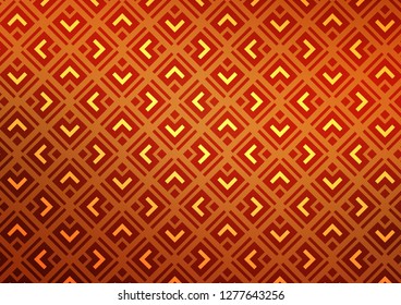 Light Orange vector template with sticks, squares. Colorful illustration with lines, cubes on abstract template. Pattern for websites, landing pages.