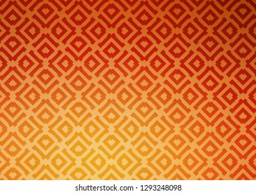 Light Orange vector template with sticks, squares. Colorful decorative design in simple style with lines, rhombuses. Smart design for your business advert.