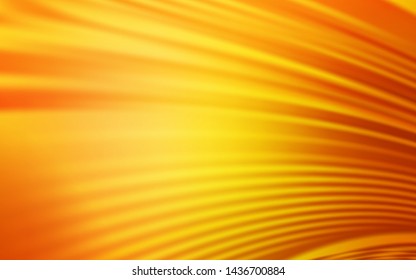Light Orange vector template with wry lines. Colorful abstract illustration with gradient lines. Elegant pattern for a brand book.